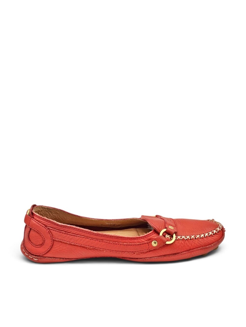 Ted Baker London Red Leather Driving Moccasins Loafers Size 7 US - Picture 3 of 15